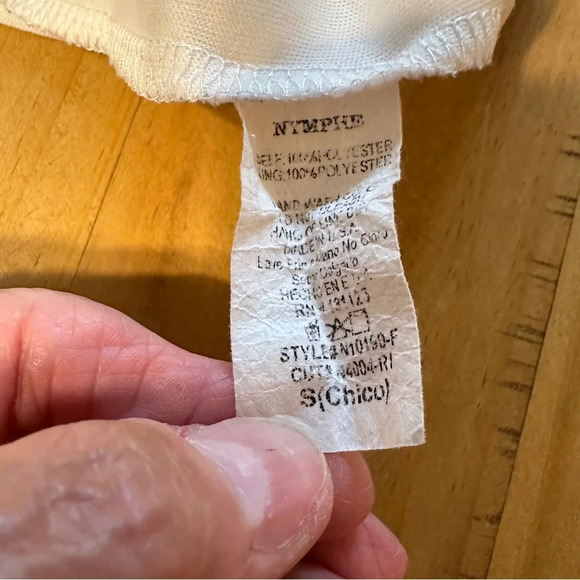 EUC Nymphe Spaghetti Strap Tank Floral Racerback Shirt Small Orange Red Pink - Picture 5 of 5